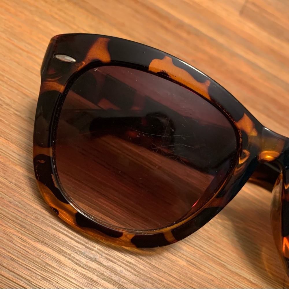 Chunky Tortoise Shell Sunglasses - image 2